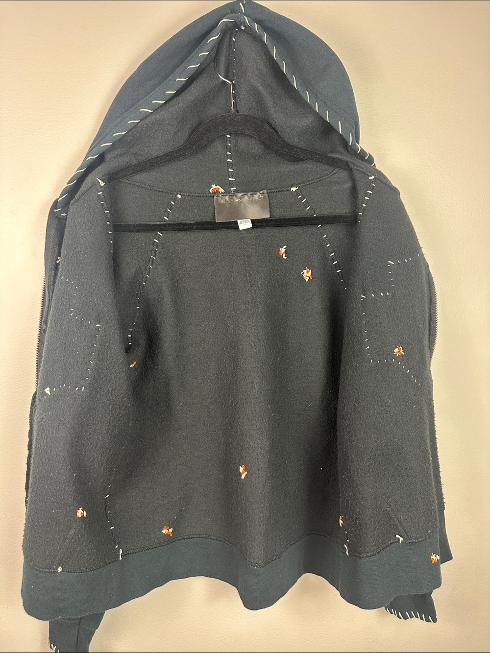 Rare Cause & Effect Reworked Harley-Davidson Whip Stitch Hoodie Dushyant Agarwal - Picture 14 of 16